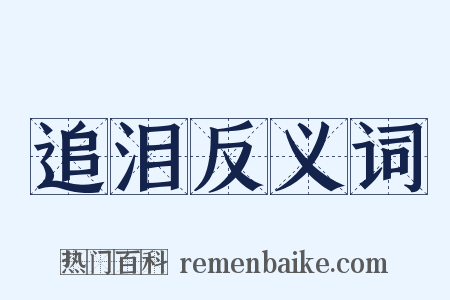 追泪反义词是什么意思的图片